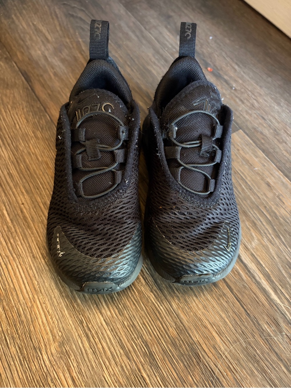 Nike Air Max 270 Toddler Athletic Shoes Solid Black Activewear Size 8C - Picture 2 of 6